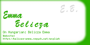 emma belicza business card